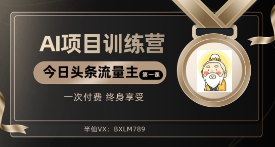AI项目系列训练营（公众号流量主与今日头条篇）【揭秘】-观棋网创