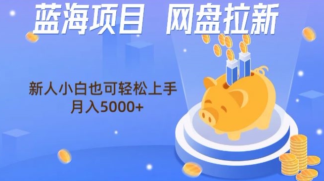 蓝海项目网盘拉新，新人小白也可操作，每月收入5000+-观棋网创
