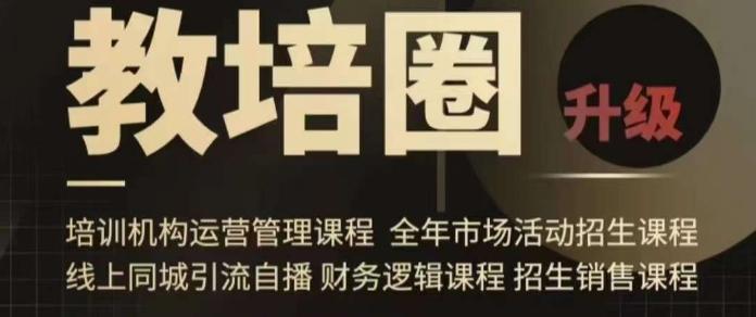 旺仔爸爸教培圈课程(运营／管理／招生／引流全套课程)，同城引流自播方案-观棋网创