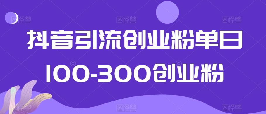 抖音引流创业粉单日100-300创业粉【揭秘】-观棋网创