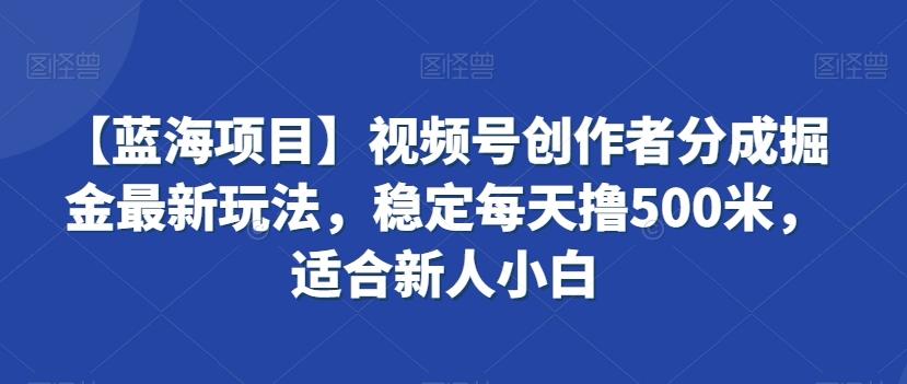 【蓝海项目】视频号创作者分成掘金最新玩法，稳定每天撸500米，适合新人小白【揭秘】-观棋网创