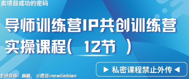 导师训练营3.0IP共创训练营私密实操课程(12节)-卖项目的密码成功秘诀【揭秘】-观棋网创