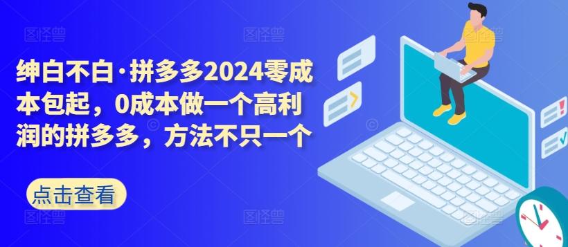 拼多多2024零成本包起，0成本做一个高利润的拼多多，方法不只一个-观棋网创