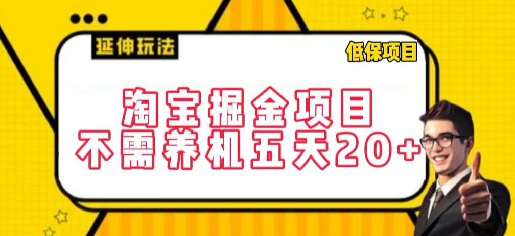 淘宝掘金项目，不需养机，五天20+，每天只需要花三四个小时【揭秘】-观棋网创