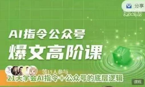 Ai指令公众号高阶课，学会ai指令+公众号的底层逻辑-观棋网创