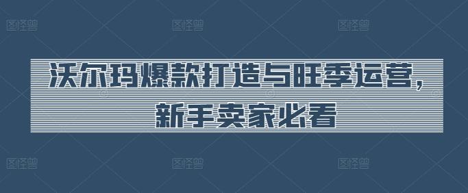 沃尔玛爆款打造与旺季运营，新手卖家必看-观棋网创