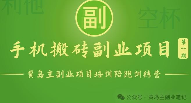 手机搬砖小副业项目训练营1.0，实测1小时收益50+，一部手机轻松日入100+-观棋网创