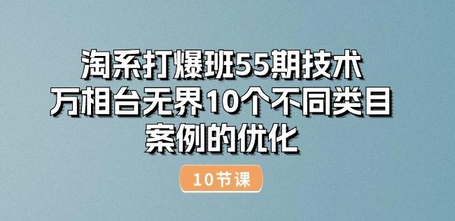 淘系打爆班55期技术：万相台无界10个不同类目案例的优化(10节)-观棋网创