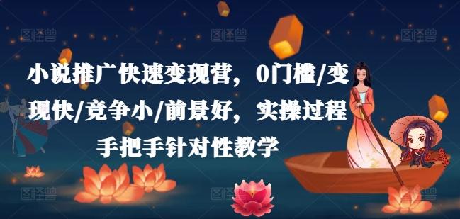 小说推广快速变现营，0门槛/变现快/竞争小/前景好，实操过程手把手针对性教学-观棋网创