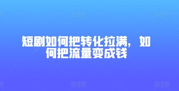 短剧如何把转化拉满，如何把流量变成钱-观棋网创