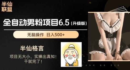 男粉项目6.5升级版，全自动男粉项目，日收入1K+【揭秘】-观棋网创
