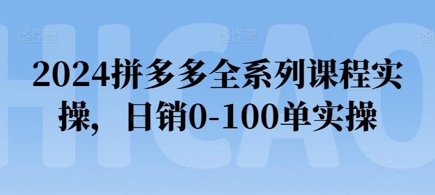 2024拼多多全系列课程实操，日销0-100单实操【必看】-观棋网创