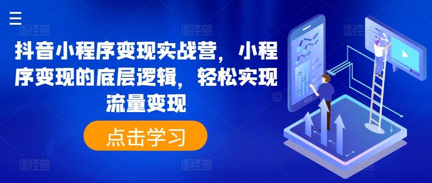 抖音小程序变现实战营，小程序变现的底层逻辑，轻松实现流量变现-观棋网创