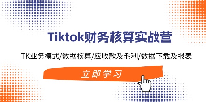 Tiktok财务核算实战营：TK业务模式/数据核算/应收款及毛利/数据下载及报表-观棋网创