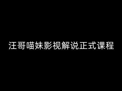 汪哥影视解说正式课程：剪映/PR教学/视解说剪辑5大黄金法则/全流程剪辑7把利器等等-观棋网创