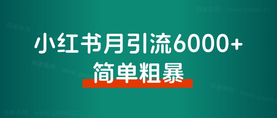 小红书月引流6000+，简单粗暴！从博主玩法迭代矩阵玩法2.0版，经验分享-观棋网创