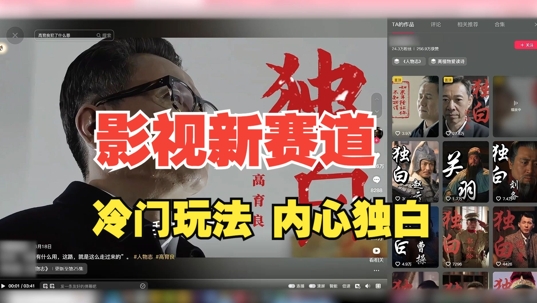 最新影视解说玩法，人物独白，30天涨粉24万+，全流程拆解【揭秘】-观棋网创
