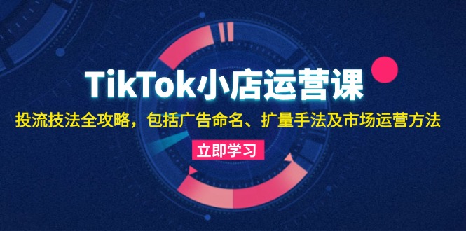 TikTok小店运营课：投流技法全攻略，包括广告命名 扩量手法及市场运营方法-观棋网创