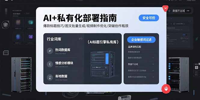 AI+私有化部署指南 爆款标题技巧/图文批量生成/视频制作优化/突破创作瓶颈-观棋网创