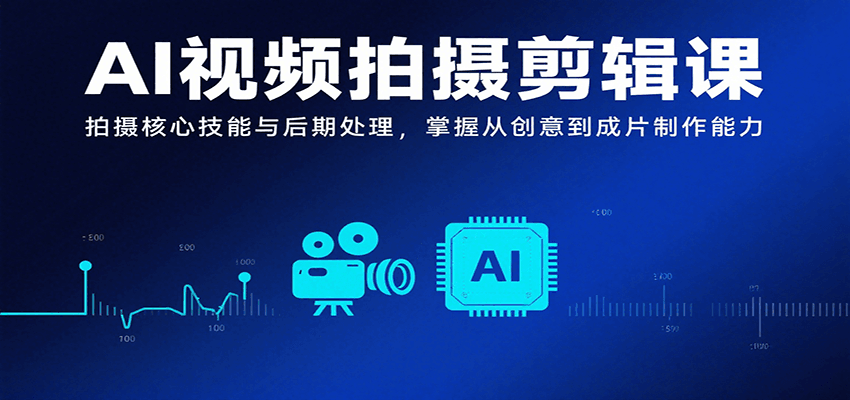 AI视频拍摄剪辑课，拍摄核心技能与后期处理，掌握从创意到成片制作能力-观棋网创