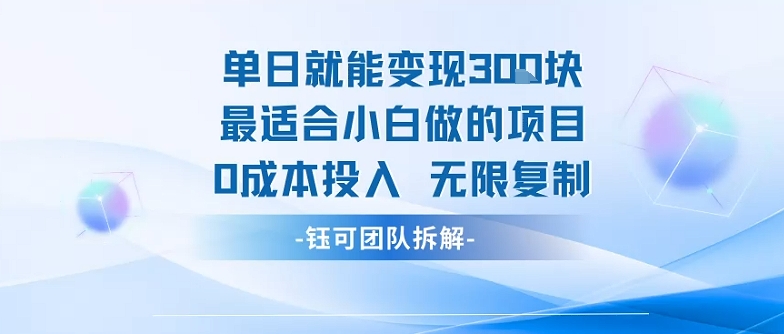 单日就能变现3张最适合小白做的项目0成本投入 无限复制-观棋网创