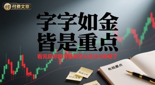 付费文章：字字如金 皆是重点， 看完后 你就清楚该怎么在大A布局了-观棋网创