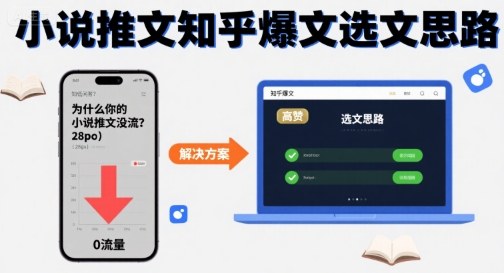 为什么你的小说推文没流量？小说推文知乎爆文选文思路-观棋网创