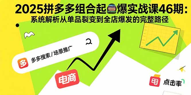 2025拼多多组合起爆实战课46期：系统解析从单品裂变到全店爆发的完整路径-观棋网创