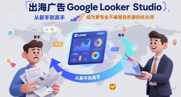 出海广告Google Looker Studio从新手到高手，成为更专业不被报告折磨的优化师-观棋网创