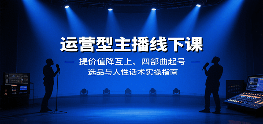 运营型主播线下课：提价值降互上、四部曲起号、选品与人性话术实操指南-观棋网创