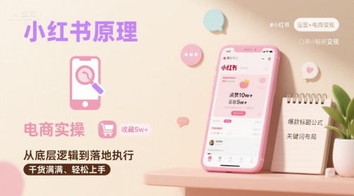 小红书原理以及详细实操流程，小红书电商教程-观棋网创