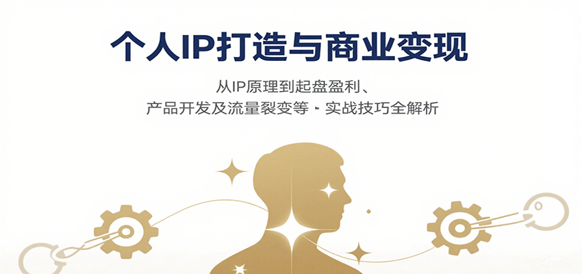 个人IP打造与商业变现，从IP原理到起盘盈利、产品开发及流量裂变等实战技巧全解析-观棋网创