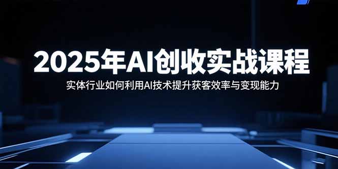 2025年AI创收实战课程：实体行业如何利用AI技术提升获客效率与变现能力-观棋网创