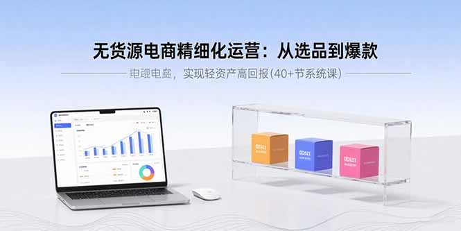 无货源电商精细化运营：从选品到爆款，实现轻资产高回报(40+节系统课-观棋网创