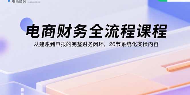电商财务全流程课程：从建账到申报的完整财务闭环，26节系统化实操内容-观棋网创