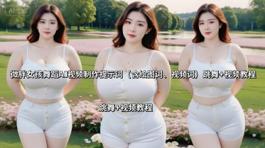 微胖女孩舞蹈AI视频制作提示词(含绘图词、视频词) 跳舞+视频教程-观棋网创