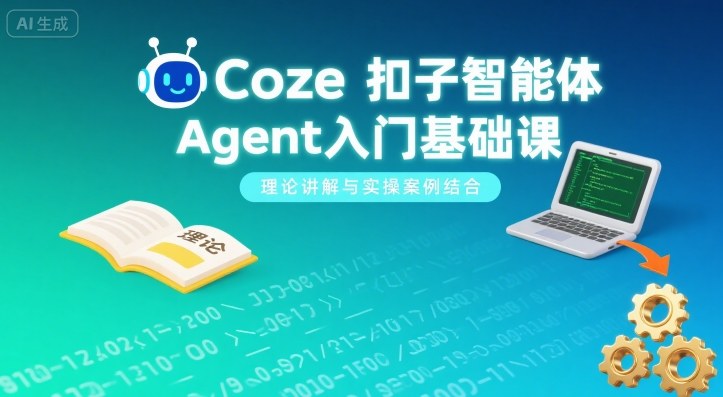 Coze扣子智能体Agent入门基础课，理论讲解与实操案例结合-观棋网创