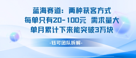 蓝海赛道：需求量大 单月累计下来能突破3W-观棋网创