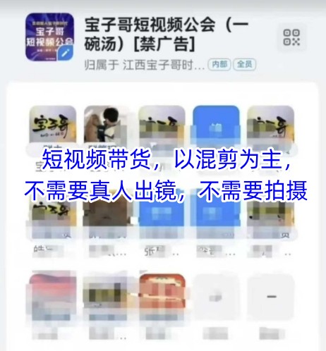 宝子哥头部团队短视频带货，以混剪为主，不需要真人出镜，不需要拍摄【更新9月】-观棋网创