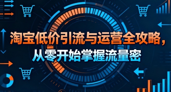 淘宝低价引流与运营全攻略，从零开始掌握流量密码-观棋网创