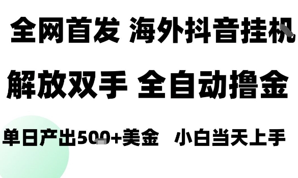海外抖音无人直播，单日产出1.5k+，长期稳定，新手可玩，无脑操作【揭秘】-观棋网创