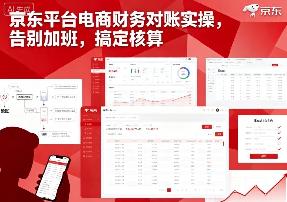 京东平台电商财务对账实操，告别加班，搞定核算-观棋网创