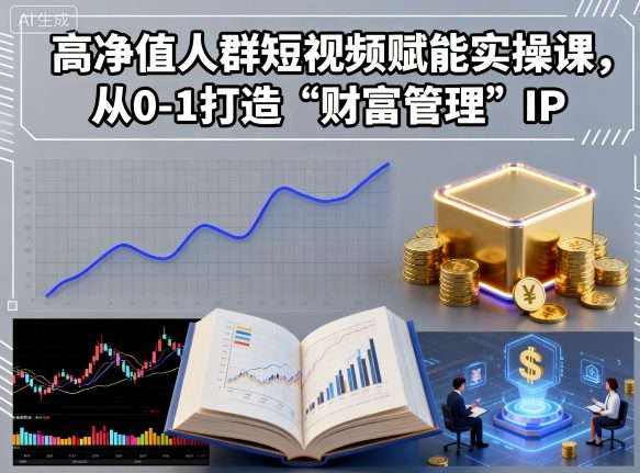 高净值人群短视频赋能实操课，从0-1打造“财富管理”IP-观棋网创