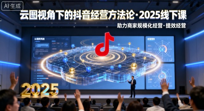 云图视角下的抖音经营方法论，2025线下课，助力商家规模化经营，提效经营(录音+字幕)-观棋网创