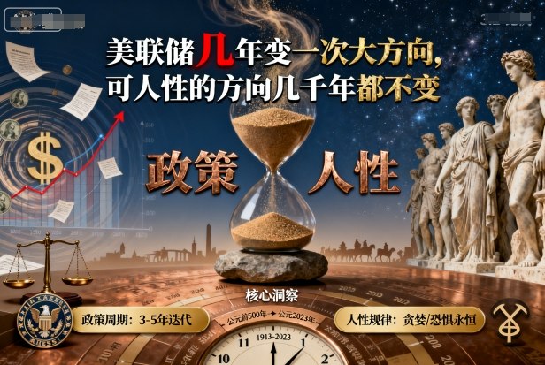 付费文章：美联储几年变一次大方向，可人性的方向几千年都不变-观棋网创