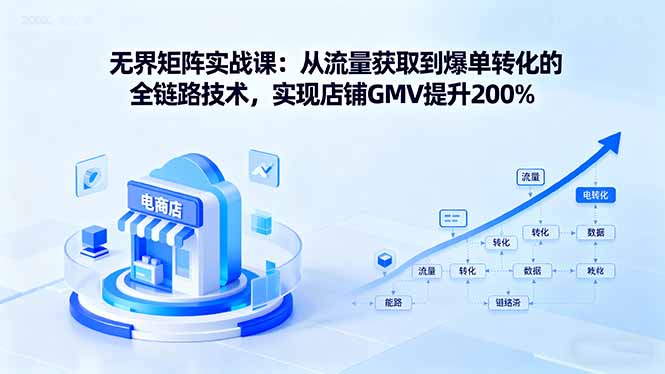 无界矩阵实战课：从流量获取到爆单转化的全链路技术，实现店铺GMV提升200%-观棋网创