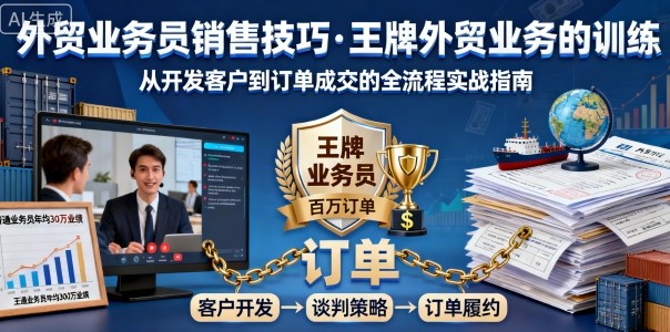 外贸业务员销售技巧，王牌外贸业务的训练-观棋网创