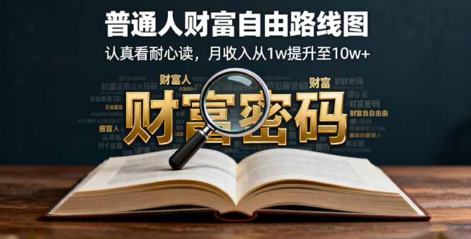 某付费文：普通人财富自由路线图，认真看耐心读，月收入从1w提升至10w+-观棋网创