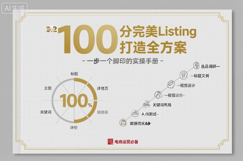 100分完美Listing打造全方案，想要完美listing必须是需要一步一个脚印的-观棋网创