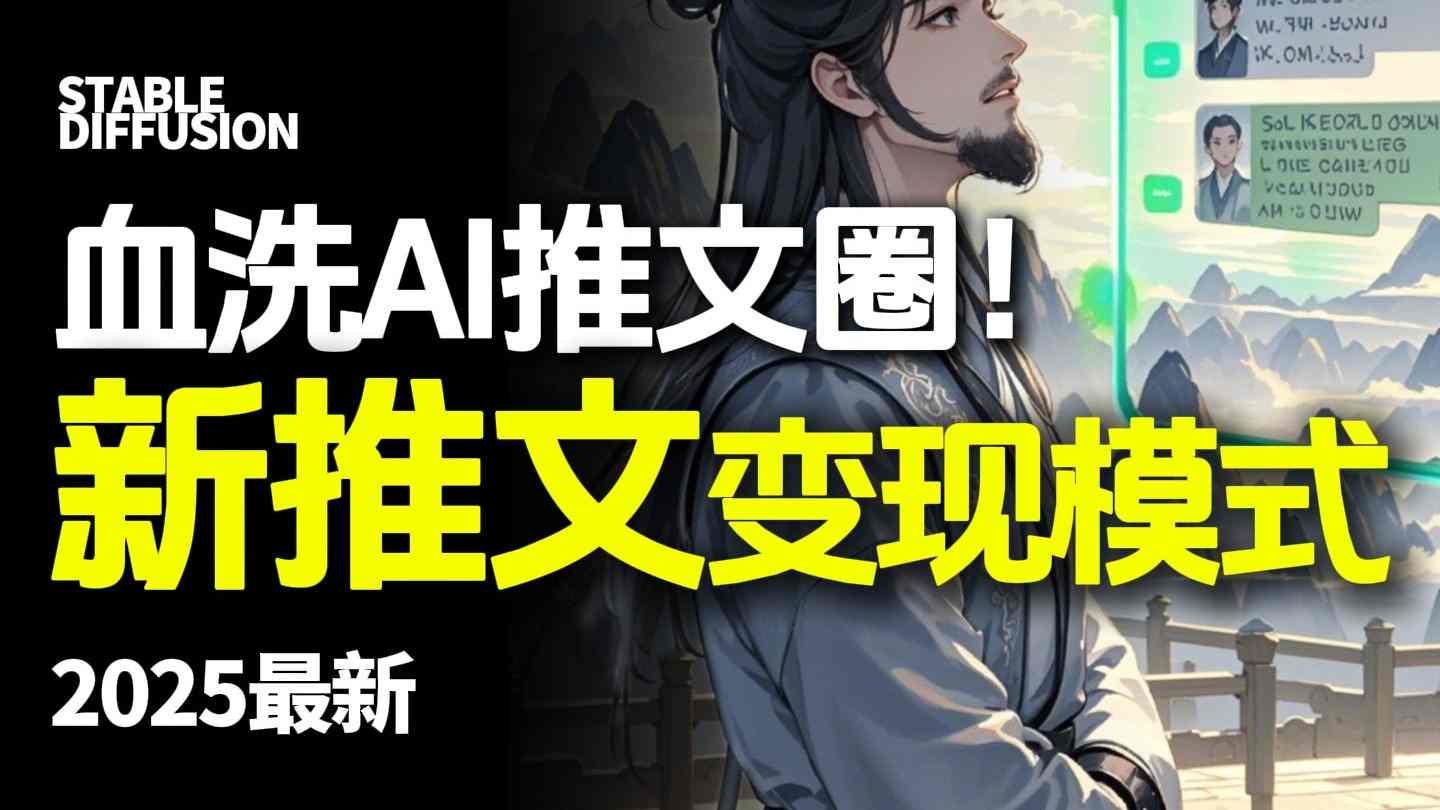 最新AI动态电影漫画小说推文，全流程实操教学，小白也能月入1W+-观棋网创